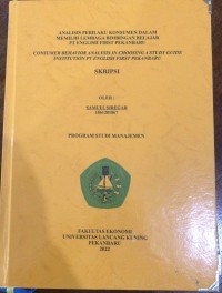 Analisis perilaku konsumen dalam memilih lembaga bimbingan belajar PT English First Pekanbaru