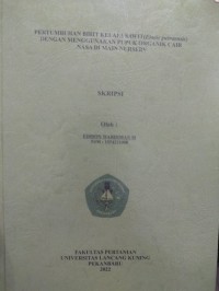 Pertumbuhan bibit kelapa sawit (Elaeis guineensis) dengan menggunakan pupuk organik cair nasa di main nursery