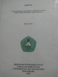 Karakteristik bio briket berbahan baku ampas tebu & serbuk gergaji kayu