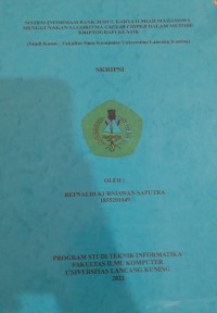 Sistem Informasi bank judul karya ilmiah mahasiswa menggunakan algoritma caesar chiper dalam metode kriptografi klasik