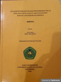 Analisis penrapan pajak pertambahan nilai (PPN) dan pencatatan akuntansi PPn pada PT. Anugrah Jagad Raya