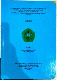 Analisis Kepuasan Mahasiswa Terhadap Kinerja Dosen Dalam Proses Belajar Mengajar Menggunakan FUZZY LOGIC