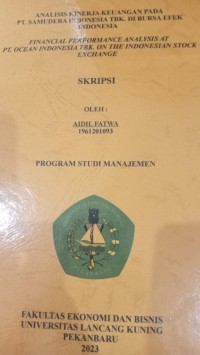 ANALISIS KINERJA KEUANGAN PADA PT. SAMUDERA INDONESIA TBK. DI BURSA EFEK INDONESIA