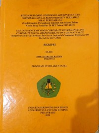 Pengaruh good corproate goverance dan corporate social responssibility terhadap nilai perusahaan ( studi empiris perusahaan industri sub sektor bahan kimia yang terdaftar di BEI tahun 2017-2021