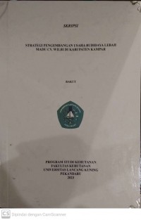 STRATEGI PENGEMBANGAN USAHA BUDIDAYA LEBAH MADU CV. WILBI DI KABUPATEN KAMPAR