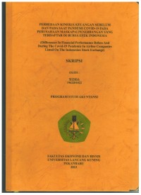 Perbedaan Kinerja Keuangan Sebelum Dan pada Saat Pandemi Covid-19 Pada Perusahaan Maskapai Penerbangan Yang Terdaftar Di Bursa Efek Indonesia