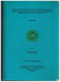 Rancang Bangun Dual Sistem Keamanan Pintu Menggunakan Password Dan Sensor Sidik Jari Berbasis Internet Of Things (IoT)