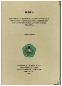 Kontribusi usaha ternak lebah madu terhadap pendapatan masyarakat di Desa Koto Ringin Kecamatan Mempura Kabupaten Siak Sri Indrapura