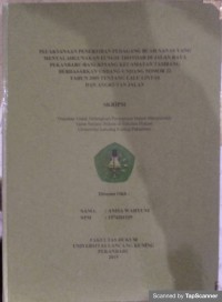 Pelaksanaan penertiban pedagang buah nanas yang menyalahgunakan fungsi trotoar di jalan raya pekanbaru-bangkinang kecamatan tambang berdasarkan undang-undang nomor 22 tahun 2009 tentang lalu lintas dan angkutan jalan