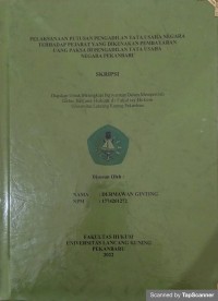 Pelaksanaan putusan pengadilan tata usaha negara terhadap pejabat yang di kenakan pembayaran uang paksa di pengadilan tata usaha negara pekanbaru