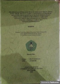 Pelaksanaan penegakan hukum terhadap orang asing yang tidak melalui tempat pemeriksaan imigrasi dikantor imigrasi kelas II tpi siak berdasarkan peraturan pemerintah nomor 31 tahun 2013 tentang peraturan pelaksanaan undang-undang nomor 6 tahun 2011 tentang keimigrasian