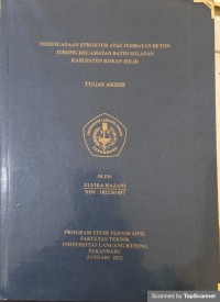 Perencanaan struktur atas jembatan beton jurong kecamatan batin solapan kabupaten rokan hilir
