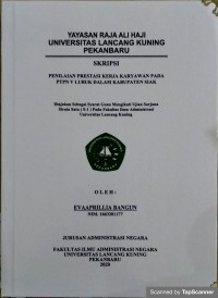 Penilaian prestasi kerja karyawan pada ptpn v lubuk dalam kabupaten siak