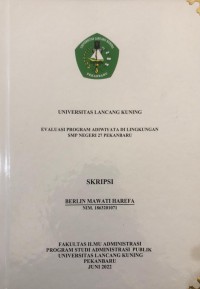 Evaluasi program adiwiyata di lingkungan SMP Negeri 27 Pekanbaru