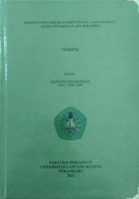 Respon pertumbuhan bibit pinang (areca catechu L) Akibat pemberian ZPT dekamon