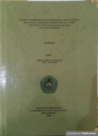 Respon pemberian konsentrasi akibat pupuk bayfolan terhadap pertumbuhan bibit kelapa sawit (elaies quineensis.jacq) di main nursery