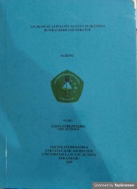 Aplikasi kualitas pelayanan puskesmas rumbai berbasis dekstop