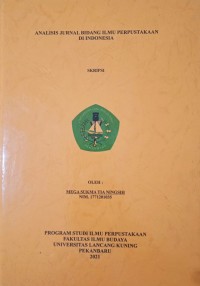 Analisis jurnal bidang ilmu Perpustakaan di Indonesia