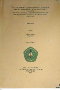 Pengaruh Program Jaminan Sosial Terhadap Kinerja Karyawan PT. Hutahaean Group Pekanbaru