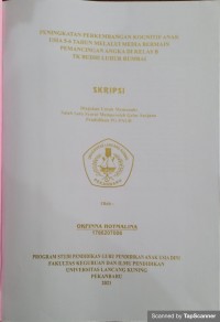 Peningkatan perkembangan kognitif anak usia 5-6 tahun melalui media bermain pemancingan angka di kelas b tk budhi luhur rumbai