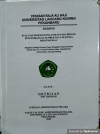 Evaluasi program pelatihan pada bidang pengembangan sumber daya manusia provinsi riau