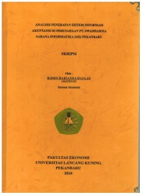 Analisis Penerapaqn Sistem Informasi Akuntansi di Perusahaan PT Swadharma Sarana Informatika (SSI) Pekanbaru