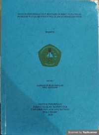 Sistem informasi dan distribusi si bibit pada dinas perkebunan kabupaten pelalawan berbasis web