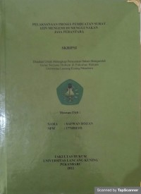 Pelaksanaan proses pembuatan surat izin mengemudi mengemudi menggunakan jasa perantara