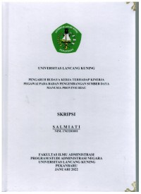 Pengaruh budaya kerja terhadap kinerja pegawai pada badan pengembangan sumber daya manusia provinsi Riau