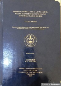 Redesain terminal kelas A bandar raya payung sekaki dengan pendekatan rancangan ramah difabel