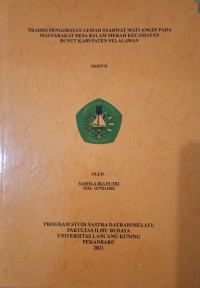 Tradisi Pengobatan lemah Syahwat mati angin pada masyarakat Desa Balam Merah Kecamatan Bunut Kabupaten Pelalawan