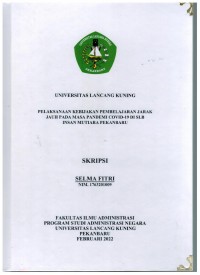 Pelaksanaan kejakan pembelajaran jarak jauh pada masa pandemi covid-19 di SLB Insan Mutiara Pekanbaru