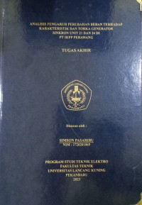 Analisis Pengaruh Perubahan Beban Terhadap Karakteristik Dan Torka Generator Sinkron Unit 21 Dan 24 di PR IKPP Perawang