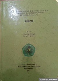 Peran biochar sekam padi dan urea terhadap pertumbuhan produksi kedelai edamade (glycine max l)