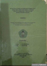 Penegakan hukum terhadap perbuatan tidak melapor terjadinya tindak pidana narkotika di wilayah hukum polres dumai