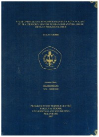 Studi  optimalisasi pengoperasian PLTA Kota Panjang PT. PLN (persero)sektor pembangkitan Pekanbaru dengan program linier