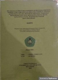 Pelaksanaan peraturan pemerintah republik indonesia nomor 2 tahun 2003 tentang peraturan disiplin anggota kepolisian negara republik indonesia terhadap penagih piutang atau menjadi pelindung orang yang punya utang di kepolisian resort kota pekanbaru