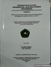 Penilaian sasaran kerja pegawai pada dinas pendidikan kabupaten pelalawan