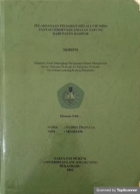 Pelaksanaan pinjaman melalui bumdes pantai cermin kec. tapung keb. kampar