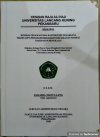 Kinerja pegawai pada kantor unit pelaksana teknis (upt) pemadam kebakaran kecamatan mandau kabupaten bengkalis